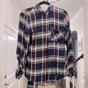 Miami plaid button up - size Medium